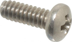 Value Collection - #4-40 UNC, 5/16" Length Under Head Phillips Drive Machine Screw - Pan Head, Grade 18-8 Stainless Steel, Uncoated, Without Washer - Americas Industrial Supply