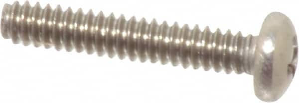 Value Collection - #4-40 UNC, 5/8" Length Under Head Phillips Drive Machine Screw - Pan Head, Grade 18-8 Stainless Steel, Uncoated, Without Washer - Americas Industrial Supply
