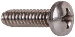 Value Collection - #6-32 UNC, 1/2" Length Under Head Phillips Drive Machine Screw - Pan Head, Grade 18-8 Stainless Steel, Uncoated, Without Washer - Americas Industrial Supply