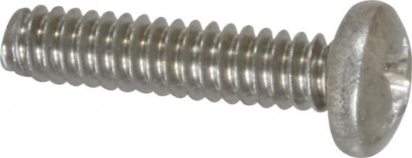 Value Collection - #6-32 UNC, 5/8" Length Under Head Phillips Drive Machine Screw - Pan Head, Grade 18-8 Stainless Steel, Uncoated, Without Washer - Americas Industrial Supply