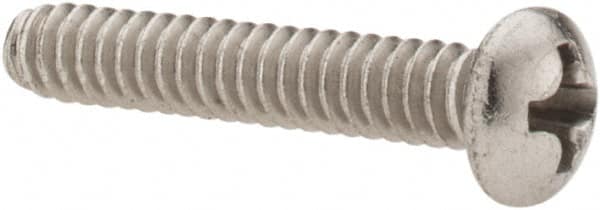 Value Collection - #6-32 UNC, 3/4" Length Under Head Phillips Drive Machine Screw - Pan Head, Grade 18-8 Stainless Steel, Uncoated, Without Washer - Americas Industrial Supply