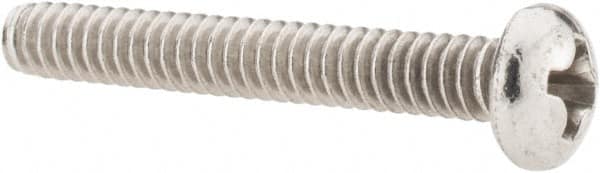Value Collection - #6-32 UNC, 1" Length Under Head Phillips Drive Machine Screw - Pan Head, Grade 18-8 Stainless Steel, Uncoated, Without Washer - Americas Industrial Supply