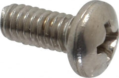 Value Collection - #8-32 UNC, 3/8" Length Under Head Phillips Drive Machine Screw - Pan Head, Grade 18-8 Stainless Steel, Uncoated, Without Washer - Americas Industrial Supply