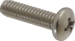 Value Collection - #8-32 UNC, 5/8" Length Under Head Phillips Drive Machine Screw - Pan Head, Grade 18-8 Stainless Steel, Uncoated, Without Washer - Americas Industrial Supply