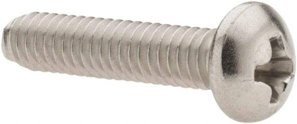 Value Collection - #8-32 UNC, 3/4" Length Under Head Phillips Drive Machine Screw - Pan Head, Grade 18-8 Stainless Steel, Uncoated, Without Washer - Americas Industrial Supply