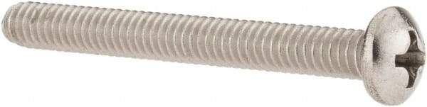 Value Collection - #8-32 UNC, 1-1/2" Length Under Head Phillips Drive Machine Screw - Pan Head, Grade 18-8 Stainless Steel, Uncoated, Without Washer - Americas Industrial Supply