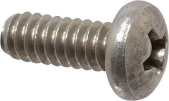 Value Collection - #10-24 UNC, 1/2" Length Under Head Phillips Drive Machine Screw - Pan Head, Grade 18-8 Stainless Steel, Uncoated, Without Washer - Americas Industrial Supply