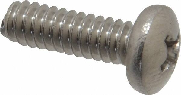Value Collection - #10-24 UNC, 5/8" Length Under Head Phillips Drive Machine Screw - Pan Head, Grade 18-8 Stainless Steel, Uncoated, Without Washer - Americas Industrial Supply