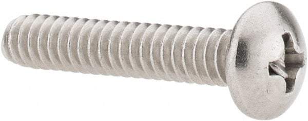 Value Collection - #10-24 UNC, 1" Length Under Head Phillips Drive Machine Screw - Pan Head, Grade 18-8 Stainless Steel, Uncoated, Without Washer - Americas Industrial Supply
