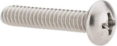 Value Collection - #10-24 UNC, 1" Length Under Head Phillips Drive Machine Screw - Pan Head, Grade 18-8 Stainless Steel, Uncoated, Without Washer - Americas Industrial Supply