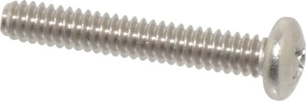 Value Collection - #10-24 UNC, 1-1/4" Length Under Head Phillips Drive Machine Screw - Pan Head, Grade 18-8 Stainless Steel, Uncoated, Without Washer - Americas Industrial Supply