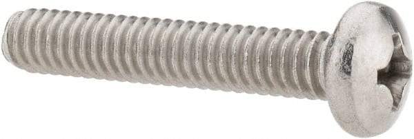 Value Collection - 1/4-20 UNC, 1-1/2" Length Under Head Phillips Drive Machine Screw - Pan Head, Grade 18-8 Stainless Steel, Uncoated, Without Washer - Americas Industrial Supply