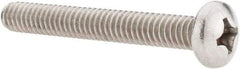 Value Collection - 1/4-20 UNC, 2" Length Under Head Phillips Drive Machine Screw - Pan Head, Grade 18-8 Stainless Steel, Uncoated, Without Washer - Americas Industrial Supply