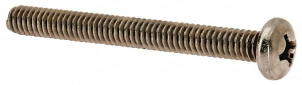 Value Collection - 1/4-20 UNC, 2-1/2" Length Under Head Phillips Drive Machine Screw - Pan Head, Grade 18-8 Stainless Steel, Uncoated, Without Washer - Americas Industrial Supply