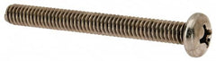 Value Collection - 1/4-20 UNC, 2-1/2" Length Under Head Phillips Drive Machine Screw - Pan Head, Grade 18-8 Stainless Steel, Uncoated, Without Washer - Americas Industrial Supply