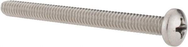 Value Collection - 1/4-20 UNC, 3" Length Under Head Phillips Drive Machine Screw - Pan Head, Grade 18-8 Stainless Steel, Uncoated, Without Washer - Americas Industrial Supply