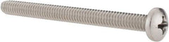 Value Collection - 1/4-20 UNC, 3" Length Under Head Phillips Drive Machine Screw - Pan Head, Grade 18-8 Stainless Steel, Uncoated, Without Washer - Americas Industrial Supply