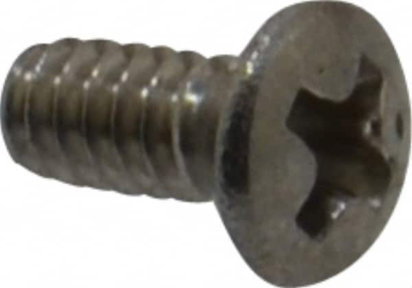 Value Collection - #4-40 UNC, 1/4" OAL Phillips Drive Machine Screw - Oval Head, Grade 18-8 Stainless Steel, Uncoated, Without Washer - Americas Industrial Supply