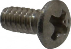 Value Collection - #4-40 UNC, 1/4" OAL Phillips Drive Machine Screw - Oval Head, Grade 18-8 Stainless Steel, Uncoated, Without Washer - Americas Industrial Supply