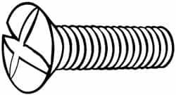 Value Collection - 1/4-20 UNC, 2" OAL Phillips Drive Machine Screw - Oval Head, Grade 18-8 Stainless Steel, Uncoated, Without Washer - Americas Industrial Supply