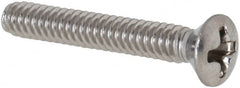 Value Collection - #4-40 UNC, 3/4" OAL Phillips Drive Machine Screw - Oval Head, Grade 18-8 Stainless Steel, Uncoated, Without Washer - Americas Industrial Supply
