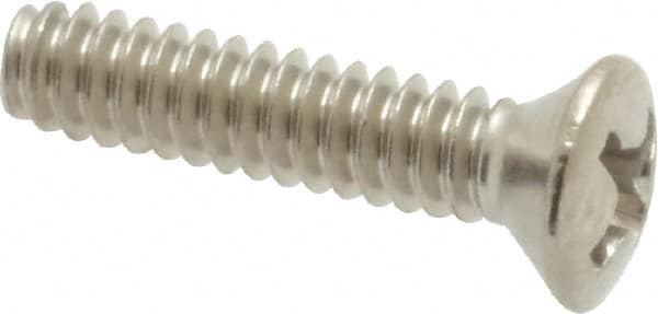 Value Collection - #6-32 UNC, 5/8" OAL Phillips Drive Machine Screw - Oval Head, Grade 18-8 Stainless Steel, Uncoated, Without Washer - Americas Industrial Supply