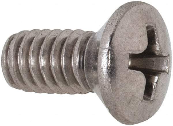 Value Collection - #8-32 UNC, 3/8" OAL Phillips Drive Machine Screw - Oval Head, Grade 18-8 Stainless Steel, Uncoated, Without Washer - Americas Industrial Supply
