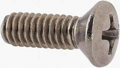 Value Collection - #8-32 UNC, 1/2" OAL Phillips Drive Machine Screw - Oval Head, Grade 18-8 Stainless Steel, Uncoated, Without Washer - Americas Industrial Supply