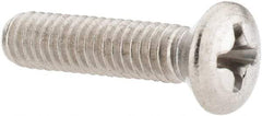 Value Collection - #8-32 UNC, 3/4" OAL Phillips Drive Machine Screw - Oval Head, Grade 18-8 Stainless Steel, Uncoated, Without Washer - Americas Industrial Supply