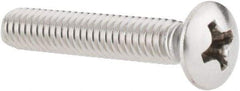 Value Collection - #8-32 UNC, 1" OAL Phillips Drive Machine Screw - Oval Head, Grade 18-8 Stainless Steel, Uncoated, Without Washer - Americas Industrial Supply