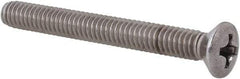 Value Collection - #8-32 UNC, 1-1/2" OAL Phillips Drive Machine Screw - Oval Head, Grade 18-8 Stainless Steel, Uncoated, Without Washer - Americas Industrial Supply
