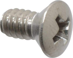 Value Collection - #10-24 UNC, 3/8" OAL Phillips Drive Machine Screw - Oval Head, Grade 18-8 Stainless Steel, Uncoated, Without Washer - Americas Industrial Supply