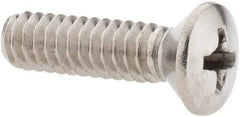 Value Collection - #10-24 UNC, 3/4" OAL Phillips Drive Machine Screw - Oval Head, Grade 18-8 Stainless Steel, Uncoated, Without Washer - Americas Industrial Supply