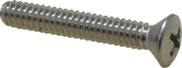 Value Collection - #10-24 UNC, 1-1/4" OAL Phillips Drive Machine Screw - Oval Head, Grade 18-8 Stainless Steel, Uncoated, Without Washer - Americas Industrial Supply