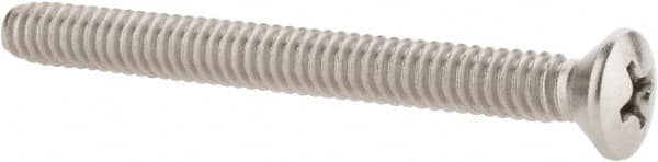 Value Collection - #10-24 UNC, 2" OAL Phillips Drive Machine Screw - Oval Head, Grade 18-8 Stainless Steel, Uncoated, Without Washer - Americas Industrial Supply