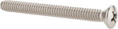 Value Collection - #10-24 UNC, 2" OAL Phillips Drive Machine Screw - Oval Head, Grade 18-8 Stainless Steel, Uncoated, Without Washer - Americas Industrial Supply