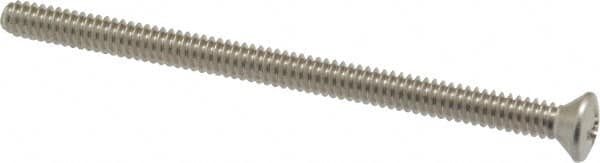 Value Collection - #10-24 UNC, 3" OAL Phillips Drive Machine Screw - Oval Head, Grade 18-8 Stainless Steel, Uncoated, Without Washer - Americas Industrial Supply
