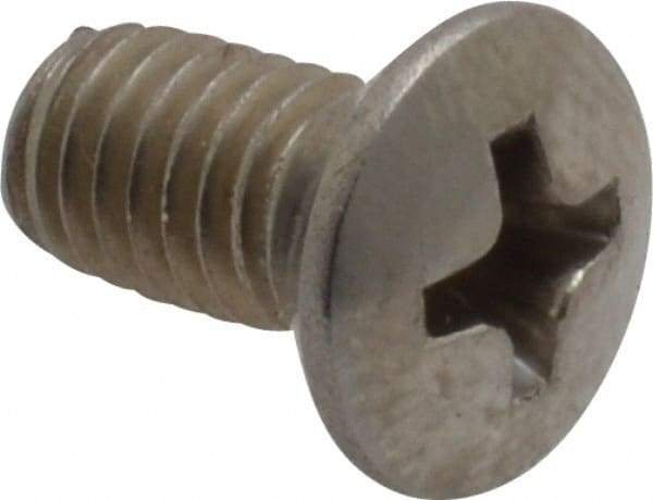 Value Collection - #10-32 UNF, 3/8" OAL Phillips Drive Machine Screw - Oval Head, Grade 18-8 Stainless Steel, Uncoated, Without Washer - Americas Industrial Supply
