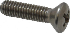 Value Collection - #10-32 UNF, 3/4" OAL Phillips Drive Machine Screw - Oval Head, Grade 18-8 Stainless Steel, Uncoated, Without Washer - Americas Industrial Supply