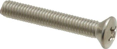 Value Collection - #10-32 UNF, 1-1/4" OAL Phillips Drive Machine Screw - Oval Head, Grade 18-8 Stainless Steel, Uncoated, Without Washer - Americas Industrial Supply