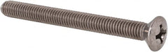 Value Collection - #10-32 UNF, 2" OAL Phillips Drive Machine Screw - Oval Head, Grade 18-8 Stainless Steel, Uncoated, Without Washer - Americas Industrial Supply