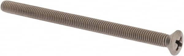 Value Collection - #10-32 UNF, 3" OAL Phillips Drive Machine Screw - Oval Head, Grade 18-8 Stainless Steel, Uncoated, Without Washer - Americas Industrial Supply