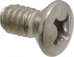 Value Collection - 1/4-20 UNC, 1/2" OAL Phillips Drive Machine Screw - Oval Head, Grade 18-8 Stainless Steel, Uncoated, Without Washer - Americas Industrial Supply