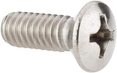 Value Collection - 1/4-20 UNC, 3/4" OAL Phillips Drive Machine Screw - Oval Head, Grade 18-8 Stainless Steel, Uncoated, Without Washer - Americas Industrial Supply