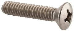 Value Collection - 1/4-20 UNC, 1-1/4" OAL Phillips Drive Machine Screw - Oval Head, Grade 18-8 Stainless Steel, Uncoated, Without Washer - Americas Industrial Supply
