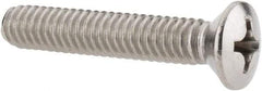 Value Collection - 1/4-20 UNC, 1-1/2" OAL Phillips Drive Machine Screw - Oval Head, Grade 18-8 Stainless Steel, Uncoated, Without Washer - Americas Industrial Supply