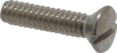 Value Collection - #4-40 UNC, 1/2" OAL Slotted Drive Machine Screw - Oval Head, Grade 18-8 Stainless Steel, Uncoated, Without Washer - Americas Industrial Supply