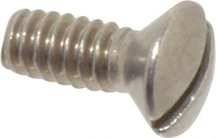 Value Collection - #10-24 UNC, 1/2" OAL Slotted Drive Machine Screw - Oval Head, Grade 18-8 Stainless Steel, Uncoated, Without Washer - Americas Industrial Supply
