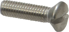Value Collection - #10-32 UNF, 3/4" OAL Slotted Drive Machine Screw - Oval Head, Grade 18-8 Stainless Steel, Uncoated, Without Washer - Americas Industrial Supply