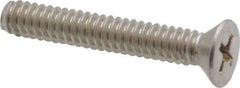 Value Collection - #10-32 UNF, 1" OAL Slotted Drive Machine Screw - Oval Head, Grade 18-8 Stainless Steel, Uncoated, Without Washer - Americas Industrial Supply